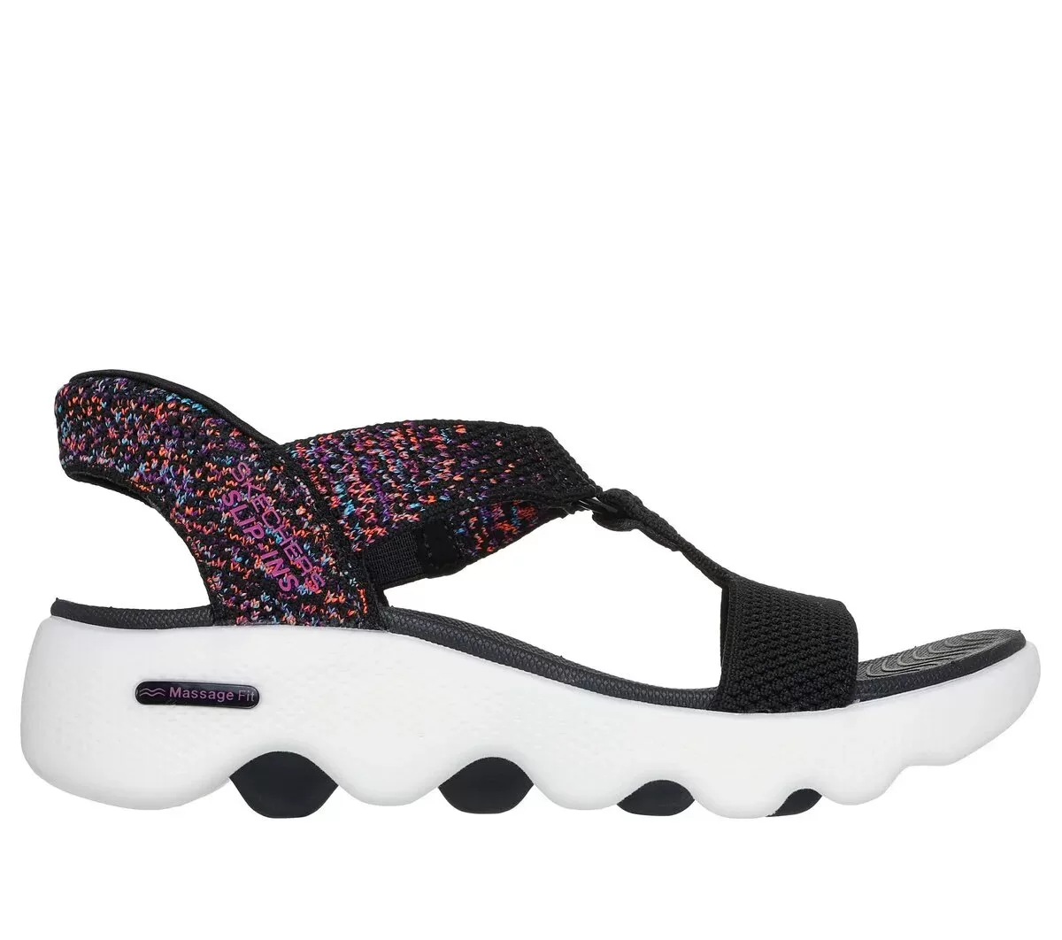 Skechers Slip-ins: GO WALK Massage Fit Sandal – Confetti Sky Skechers Slip-ins: GO WALK Massage Fit Sandal – Confetti Sky